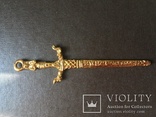 Брелок, подвеска меч позолота 750 Чешская Республика, фото №2