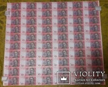 Неразрезанный целый лист НБУ 10 гривен 2015 Гонтарева, фото №2