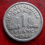1 франк  1944  Франция   ($7.4.10)~, фото №2