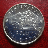 500 лир 1993 Италия серебро     ($7.6.1)~, фото №2