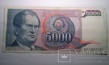 Социал. Федерат. Республика Югославия 5000 динаров 1985 года., фото №2