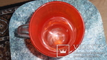 Пивная кружка цветное массивное стекло, ручная работа, фото №3