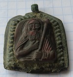Древнерусская   иконка  с геммой из альмандина’’Иоанн Креститель”., фото №2