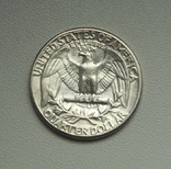 1/4 доллара США 1957 г. (без метки монетного двора) серебро, фото №5