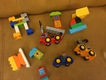 Lego Duplo Лего дупло машинки, кубики+3 детали, фото №7