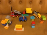 Lego Duplo Лего дупло машинки, кубики+3 детали, фото №2