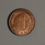 Германия (ФРГ) - 1 Pfennig 1948 D - aUNC, фото №3
