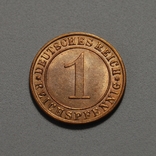 Германия - 1 Reichspfennig 1930 E - (XF), фото №2
