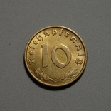 Германия - 10 Reichspfennig 1939 B - (XF), photo number 2
