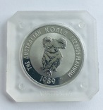 100 $ 1989 год Австралия «Коала» платина 31,1 грамм 999,5’, фото №2