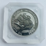 100 $ 1990 год Австралия «Коала» платина 31,1 грамм 999,5’, фото №2