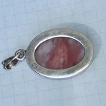 Кулон серебро с камнем (агат, кварц?), фото №5