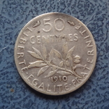 50 сантим 1910  Франция серебро, фото №2