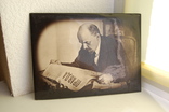 Картина Ленин читает газету Правда 235х175мм. СССР, фото №2