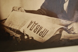 Картина Ленин читает газету Правда 235х175мм. СССР, фото №4
