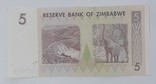 Зимбабве 5 долларов 2007 год, фото №3