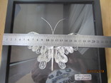 Бабочка филигрань серебряная нить ручная работа, фото №8