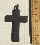 Крест. Большой 5,5 см с остатками эмали., фото №4