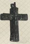 Крест. Большой 5,5 см с остатками эмали., фото №7