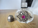 Стеклянная бутылка для парфюмерии винтаж, фото №6
