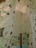 Белая юбка из хлопка, с подъюбником, пайетки, р.L, фото №7