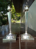 Старинные серебряные подсвечники пара, фото №2