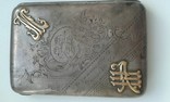 Серебряный портсигар с золотыми накладками (Наумовъ), фото №2