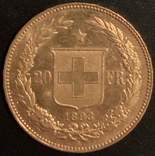 20 франків 1893 Золото, фото №2