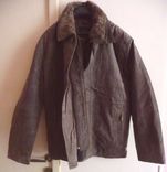 Утеплённая кожаная мужская куртка JC Collection. Лот 603, фото №6