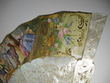 Старинный Изысканный Веер с перламутра ( Европа 19 -й век ), фото №7