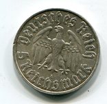 5 марок 1933 г. Монетный  двор А Лютер, фото №3
