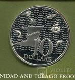 Тринидад и Тобаго 10 долларов  1975 ПРУФ из набора, фото №2