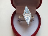 Советское кольцо серебро 916 проба. Размер 17.5, фото №2