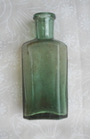 Пузырек для духов или лекарств восьмигранный, зеленый 30мл, фото №3