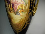 Старинная Большая Ваза Живопись на фарфоре стиль Север ( Франция , автор , выс 50 см ), фото №7