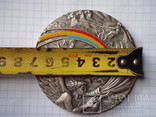 Важка настольна медаль 155 грам., фото №8