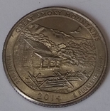 США ¼ долара, 2014 Національний парк Грейт-Смокі-Маунтінс, фото №2