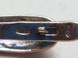 Серьги серебро 925 проба. Вес 9.85 г., фото №7