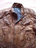 Большая кожаная мужская куртка. Лот 606, фото №5