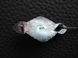 Старинная брошь серебро 925 пр, камень, позолота, фото №6