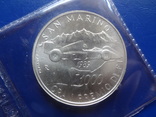 1000 лир   1989  Сан-Марино  серебро  запайка (,8.2.1)~, фото №2