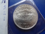 1000 лир   1989  Сан-Марино  серебро  запайка (,8.2.1)~, фото №5