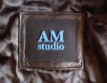 Большая классическая кожаная мужская куртка AM Studio. Лот 608, фото №4