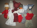 Старинные перчаточные куклы кукольный театр 13шт опилки СССР, фото №7