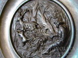 Настенная тарелка олово барельеф  Охота Германия, фото №6