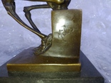 Статуэтка бронзовая "Забытый мыслитель". Бронза,Франция, фото №8