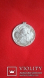 Старая ладанка-образок-иконка 2х2 см. Алюминий с покр. серебра, фото №8