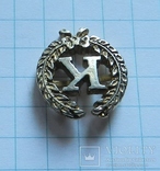 Петличный знак в тяжелом металле "К" на усиках, фото №3