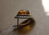 Серебряные серьги с янтарем, фото №4