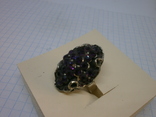 Кольцо с камнями аметистового цвета. Новое, фото №5